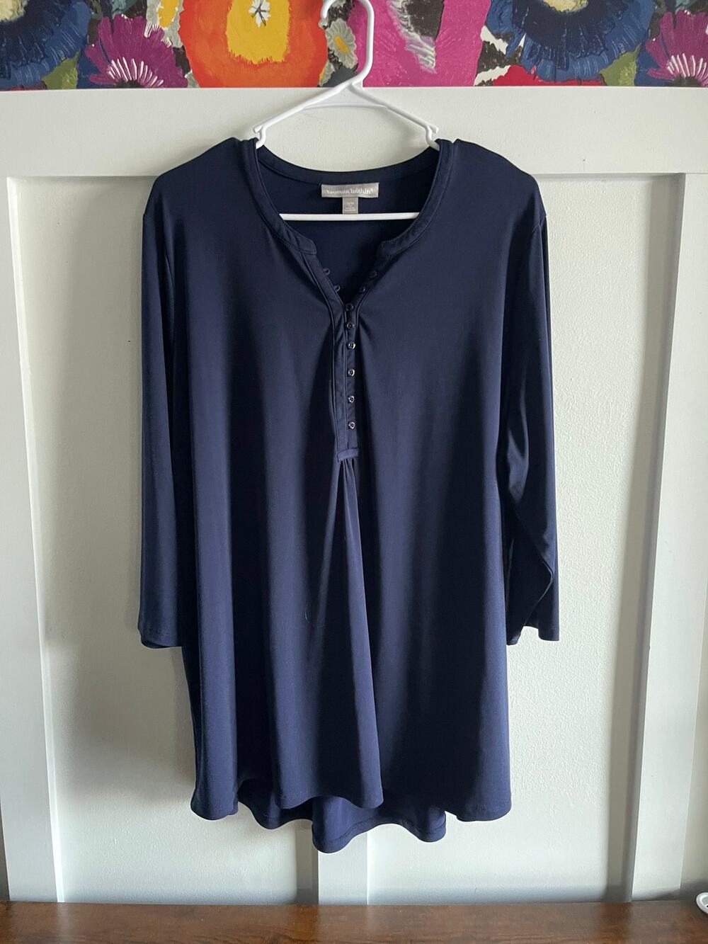 Woman Within 1x blue top